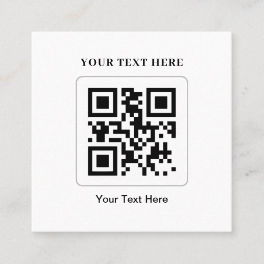 RSVPのQRコード結婚レスポンススクエアにスキャン スクエア名刺 (正面)