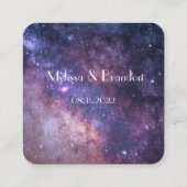 RSVPのQRコー結婚ド応答をスキャンする スクエア名刺 (裏面)