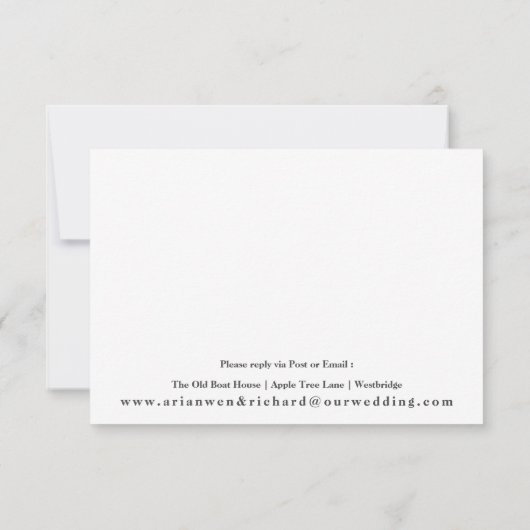 RSVPはがき-エレガント 招待状 (裏面)