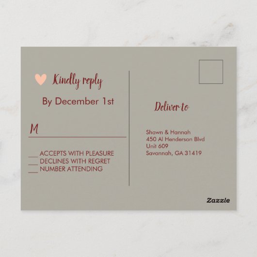 rsvpはがき ポストカード (裏面)