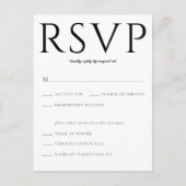 RSVPはっきりしたポストカードの挿入 ポストカード (正面)