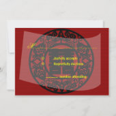 RSVPは日付の中国のな結婚式招待状カードを救います セーブザデート (裏面)