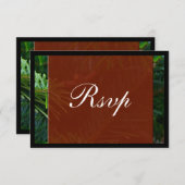 RSVPへクリスマスパーティー、豪華な松 出欠カード (正面/裏面)