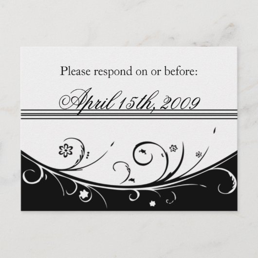 RSVPをお願い インビテーションポストカード (正面)