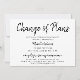 RSVPを使用したプランのブライダルシャワーの変更