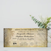 RSVPを使用した目的地の結婚式チケット 招待状 (スタンド正面)