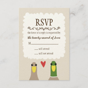 RSVPを結婚しているアヒル 出欠カード