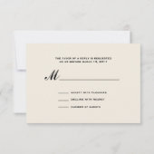 RSVPを結婚しているガーベラのデイジー及びBarnwood 出欠カード (裏面)