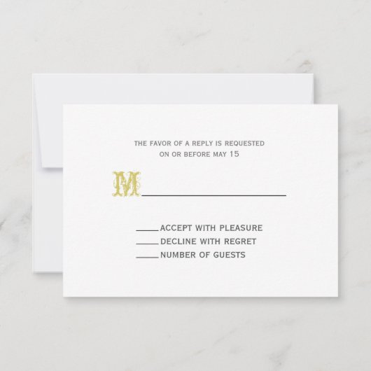 RSVPを結婚しているデイジー 出欠カード (裏面)