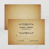 RSVPを結婚しているヴィンテージの伯爵夫人 出欠カード (正面/裏面)
