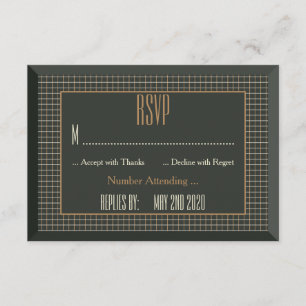 RSVPを結婚している上品な組み立てられた陽気なくま 出欠カード