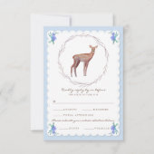 RSVPを結婚している愛森林冬のシカ 出欠カード (正面)