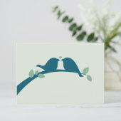 RSVPを結婚している濃紺愛鳥 出欠カード (スタンド正面)