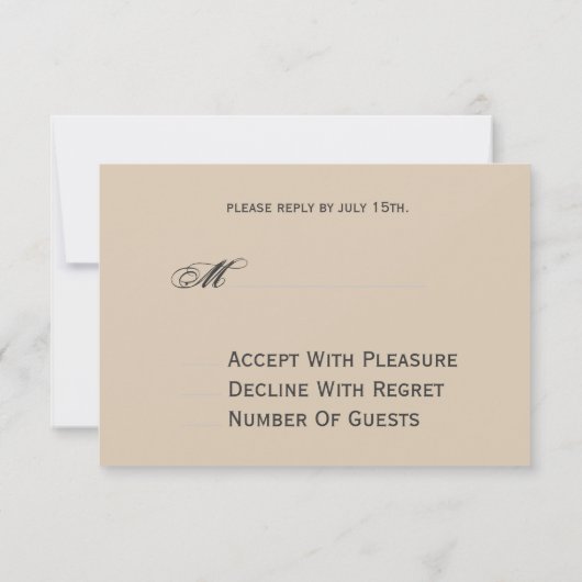 RSVPを結婚している秋の花のシカ 出欠カード (裏面)