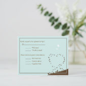 RSVPを結婚している青い愛鳥 出欠カード (スタンド正面)