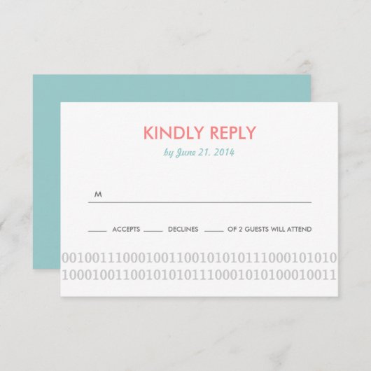 RSVPを結婚するゲーマーのコントローラー愛 出欠カード (正面/裏面)