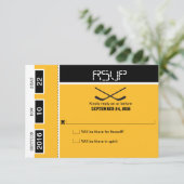 RSVPを結婚するホッケーのチケット 出欠カード (スタンド正面)