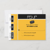 RSVPを結婚するホッケーのチケット 出欠カード (正面)