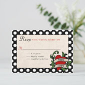 RSVPを結婚するロカビリー 出欠カード (スタンド正面)