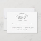 RSVPを結婚するヴィンテージのスタンプ 出欠カード (正面)