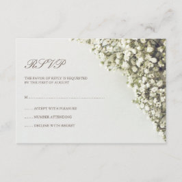 RSVPを結婚するヴィンテージのベビーの呼吸 出欠カード