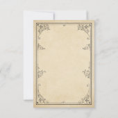 RSVPを結婚するヴィンテージの熱気の気球 出欠カード (裏面)