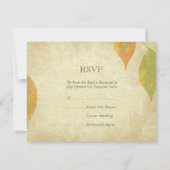 RSVPを結婚するヴィンテージの紅葉 出欠カード (裏面)