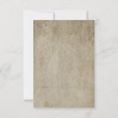 RSVPを結婚するヴィンテージの20年代映画玄関ひさし 出欠カード (裏面)