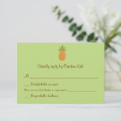 RSVPを結婚する二か国語のパイナップルは2味方しました 出欠カード (スタンド正面)