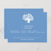 RSVPを結婚する双生児のバーバルミツワー生命の樹 出欠カード (正面/裏面)