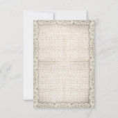 RSVPを結婚する古い木の素朴な国 出欠カード (裏面)