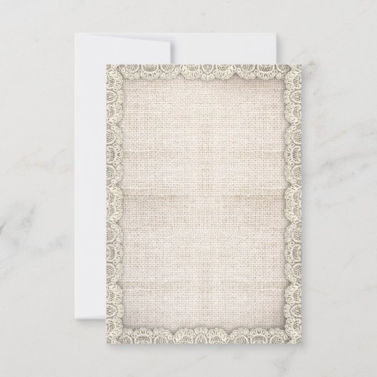 RSVPを結婚する古い木の素朴な国 出欠カード (裏面)