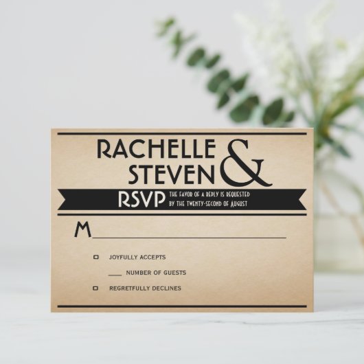 RSVPを結婚する掲示板 出欠カード (スタンド正面)