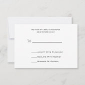 RSVPを結婚する明るい花及びBarnwood 出欠カード (裏面)