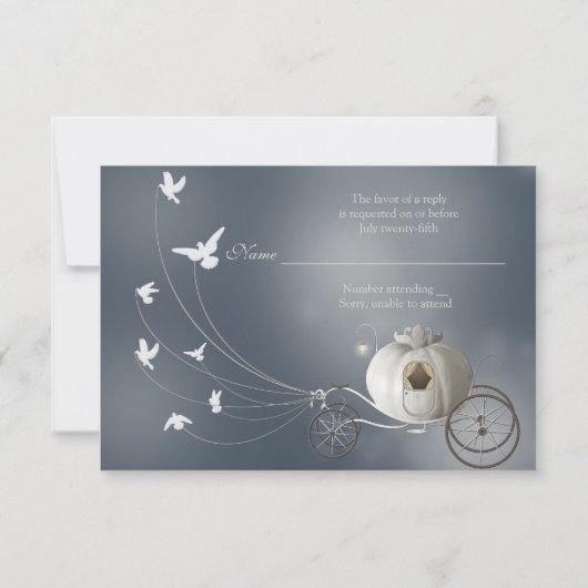 RSVPを結婚する本当のおとぎ話 出欠カード (裏面)