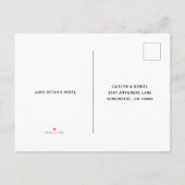 RSVPを結婚する真夜中の青い水彩画の銀河系 インビテーションポストカード (裏面)