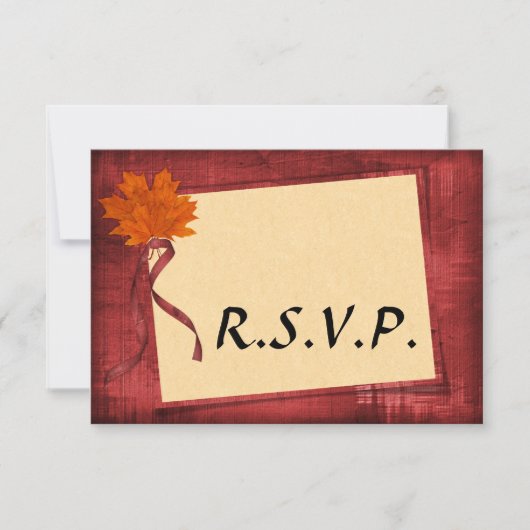 RSVPを結婚する秋 出欠カード (正面)