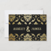 RSVPを結婚する素朴な国 出欠カード (裏面)