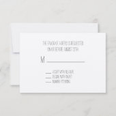 RSVPを結婚する紫色の水彩画の羽 出欠カード (裏面)