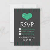 RSVPを結婚する緑の髭 出欠カード (裏面)