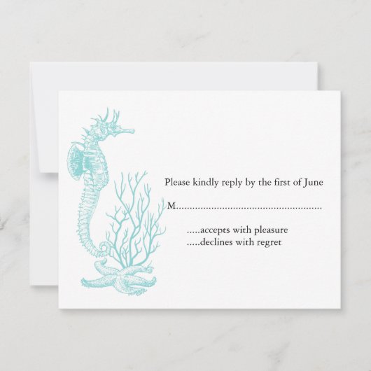 RSVPを結婚する行先 出欠カード (正面)