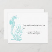 RSVPを結婚する行先 出欠カード (正面/裏面)