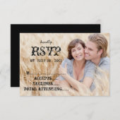 RSVPを結婚する飲み物の結婚したで素朴な国を食べて下さい 出欠カード (正面/裏面)