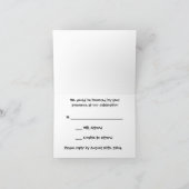 RSVPを結婚する2本の青い孔雀の羽 招待状 (内部)