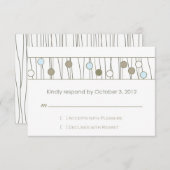 RSVPを結婚するCustom_Monogram 出欠カード (正面/裏面)