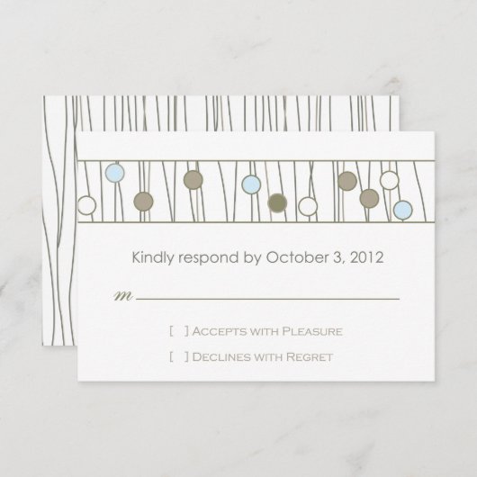 RSVPを結婚するCustom_Monogram 出欠カード (正面/裏面)