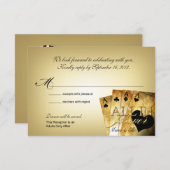 RSVPを結婚するElleのラスベガス 出欠カード (正面/裏面)