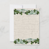 RSVPアイリッシュリネンとシャムロック 出欠カード (裏面)