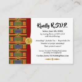 RSVPアエレガントフリカPlaid Kente K84スタイル2 エンクロージャーカード