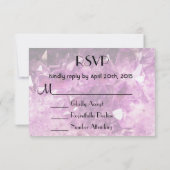 RSVPアメジスト宝石イメージ光沢と輝き 出欠カード (裏面)